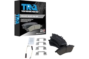 TRQ Front Brake Pads Ceramic Compatible with 2012-2015 Mercedes-Benz C250 2008-2012 C300 SLK250