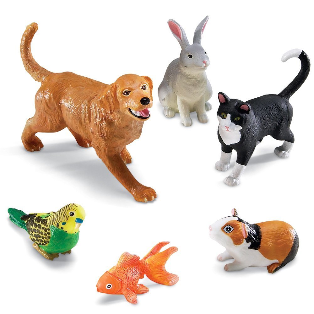 Learning Resources Jumbo Pets, Set of 6, Role Play, Imaginative Play, EYFS and Pre School Toy, Ages 2 3 4 Plus