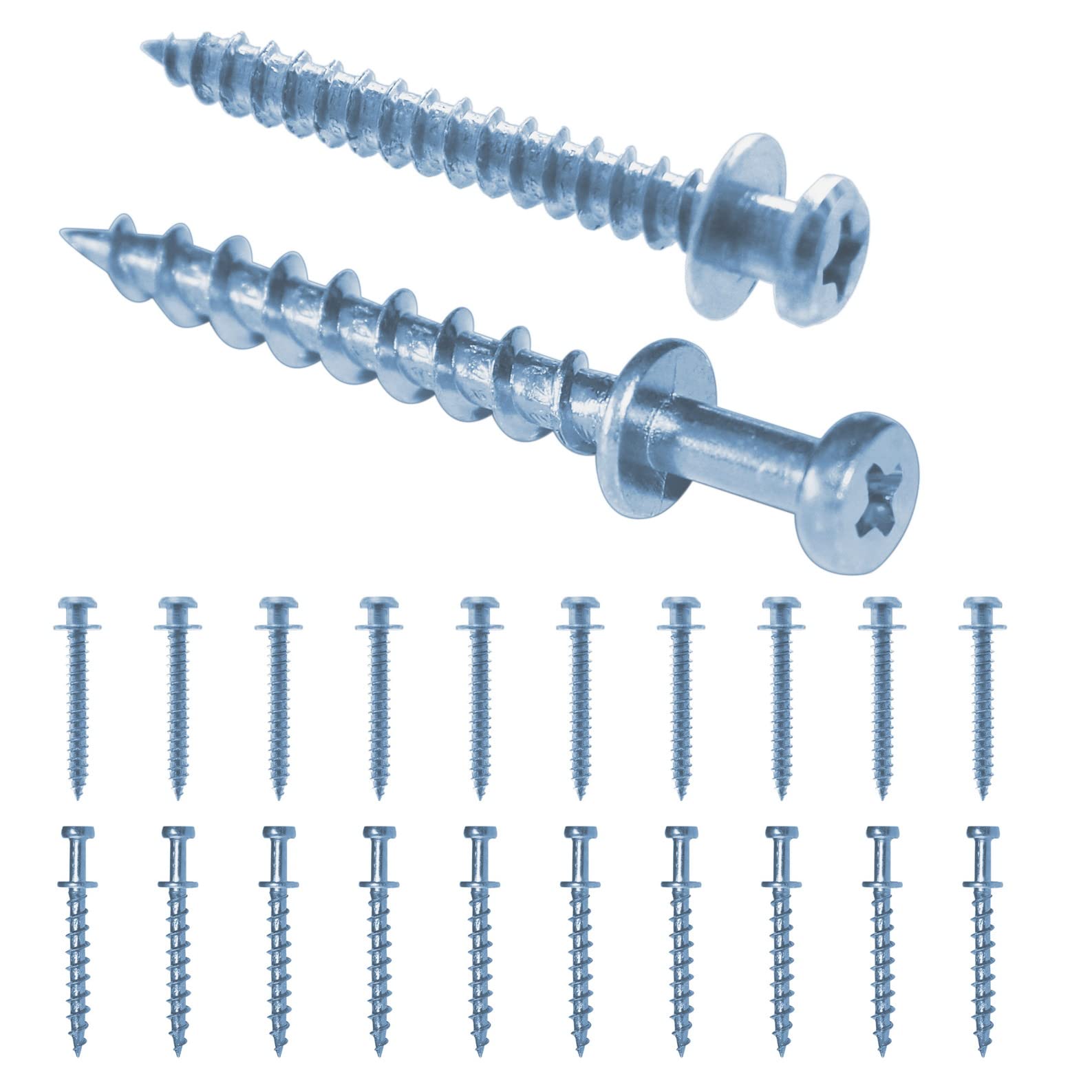 laffeya Double-Headed Bear Claw Picture Hanging Screw, 4 in 1 Screw Hook, Work in Drywall and Wood Studs(40, Silver Mix Size)