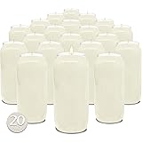 Hyoola 7 Day White Prayer Candles, 20 Pack - 6" Tall Pillar Candles for Religious, Memorial, Party Decor, Vigil and Emergency