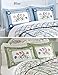Collections Etc Summer Breeze Floral Pattern Pillow Sham, Blue, Sham
