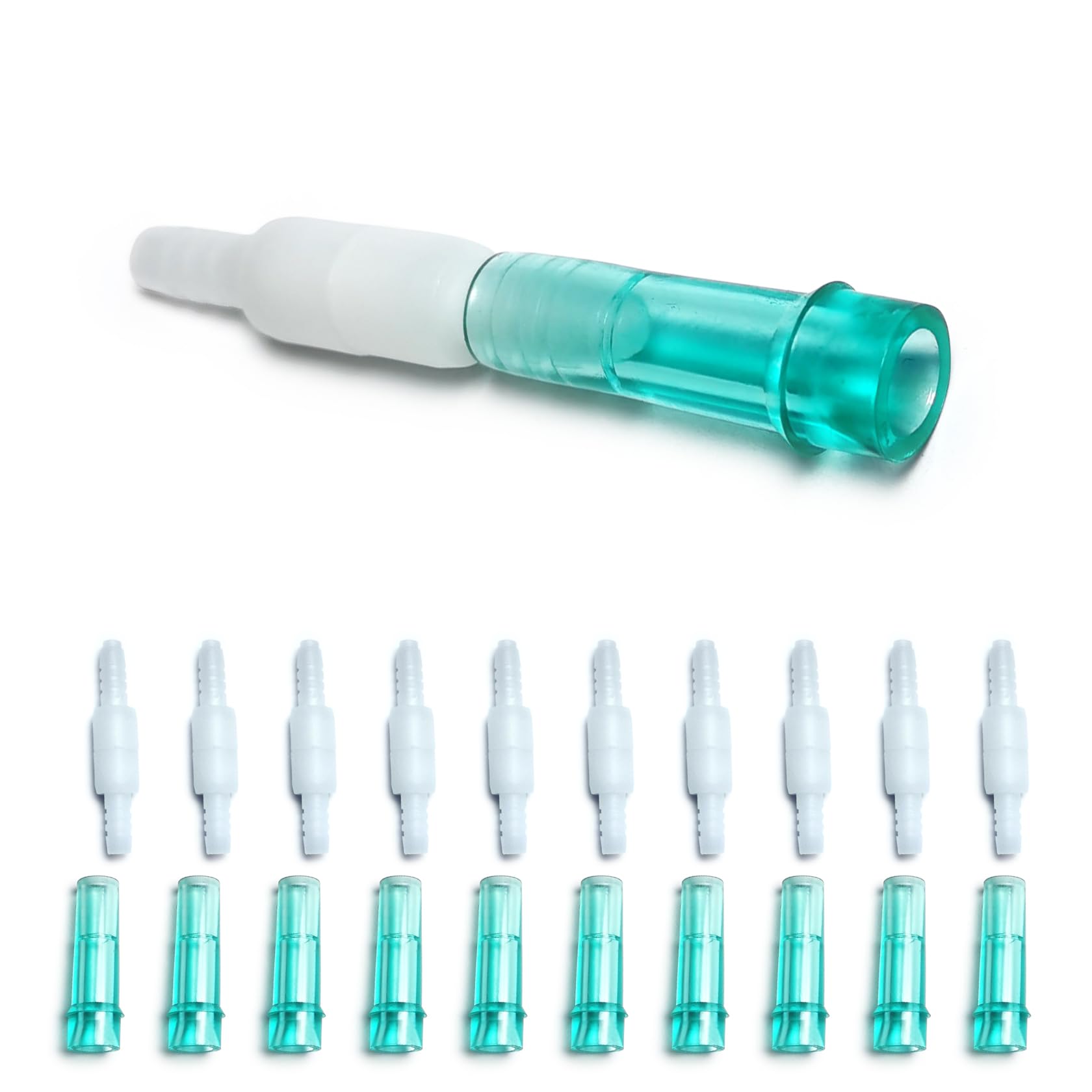 Photo 1 of Oxygen Tubing Swivel Connectors 10-Pack, Seamless Swivel Connections for Cannula or Tube, 360-Degree Rotation, Standard Size - Male/Female