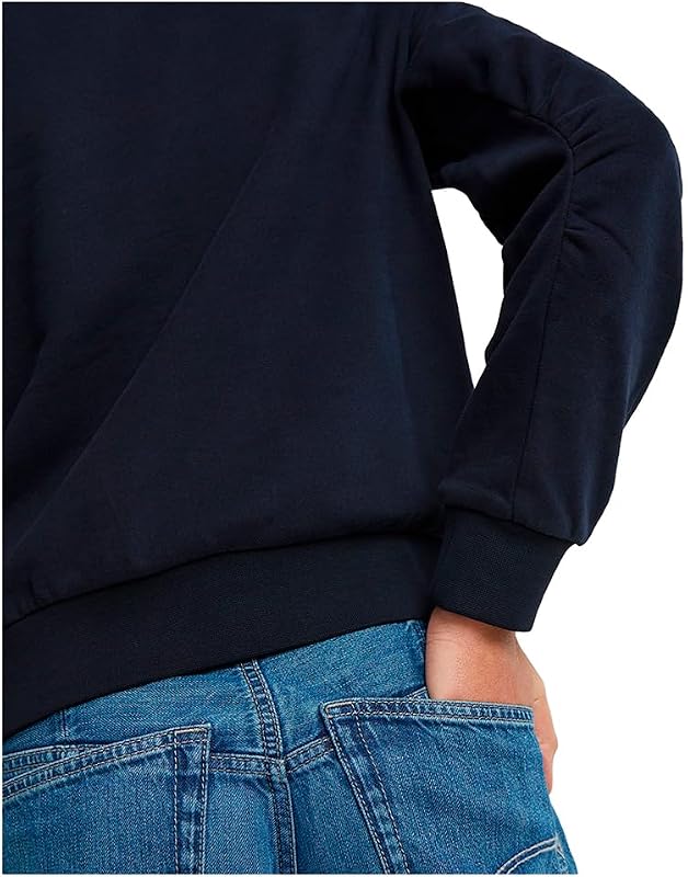 Camisola de Construção de Mangas Feminina, Azul (Osaka Blue D25045-D589-3873), L