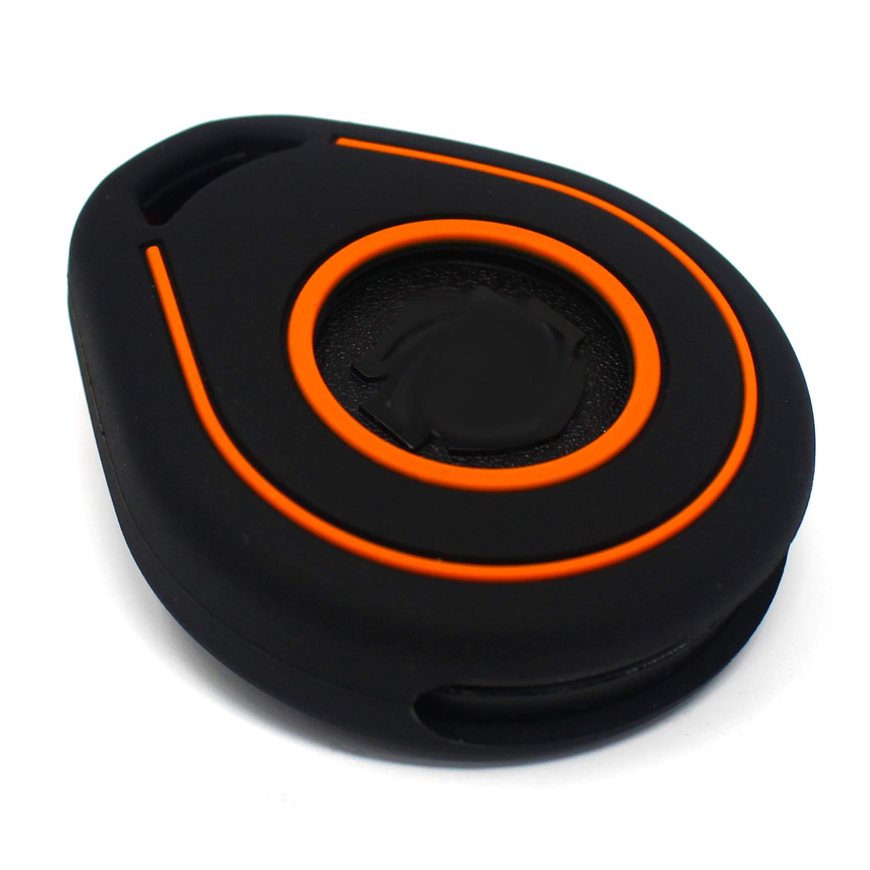 CYK HAB Key Cover for Motorcycle Key, Silicone, Black Orange