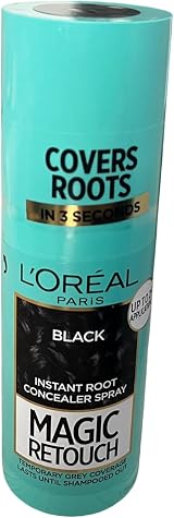 L'Oreal Paris Magic Retouch Black 75ml Root Concealer Spray Pack of 1