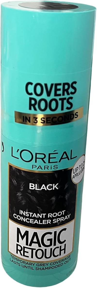 L'Oreal Paris Magic Retouch Black 75ml Root Concealer Spray Pack of 1