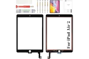 BEXUPULL for iPad Air 2 Screen Repair Kit for iPad Air 2 Digitizer Replacement A1566 for iPad Air 2 Touch Screen Replacement A1567 Without Home Button Black (Without LCD)