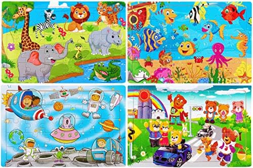 Wooden Jigsaw Puzzles for Kids Age 3-5 