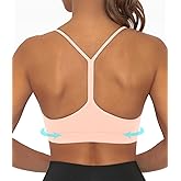 Sports Bra for Women Low Impact Racerback Workout Bras Sexy Thin Straps Yoga Sport Bras with Removable Pads