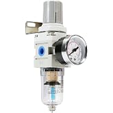 1/4 Inch NPT Air Filter Pressure Regulator, Air Compressor Water Separator with Gauge AW2000-02
