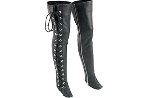 Milwaukee Leather Premium Leather Motorcycle Riding Chaps for Women Bikers - Medium - Medium