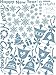 Magtimes Santa Claus Owls Christmas Tree Gifts Wall Stickers,Snowflake Bell wall decals Removable Wall Stickers for Kids DIY Home Decorations Decor (Christmas & New Year)