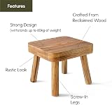 Eden Creations Small Wooden Stool, Plant Stand & Kids Step Stool 20cm view 4