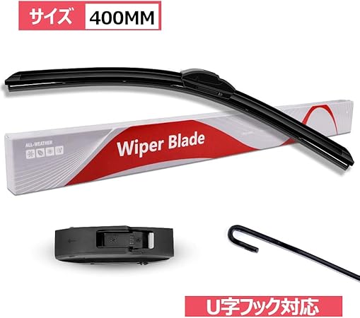 Amazon X Style ワイパーブレード 400mm Uクリップ 国産車用 左ハンドル車 右ハンドル車に設置可能 デザインワイパー オールシーズン対応 フロントガラス用ワイパー 1本入 ワイパーブレード 車 バイク