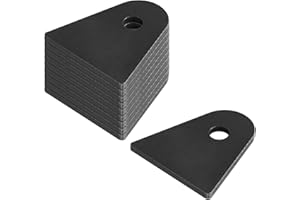 Fanmao 10 Pack Steel Shock Mount Tabs – Universal Weld-On Brackets for Automotive, Off-Road & Fabrication, 2-7/8" Height, 1/2" Bolt Hole, 3/16" Thick