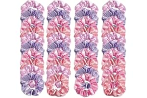 40 PCS Scrunchie Hair Ties, Soft Elastic Hair Bands for Women and Girls, No-Slip Ponytail Holders for Thick and Thin Hair