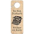 Do Not Disturb Writer at Work Plastic Door Knob Hanger Sign
