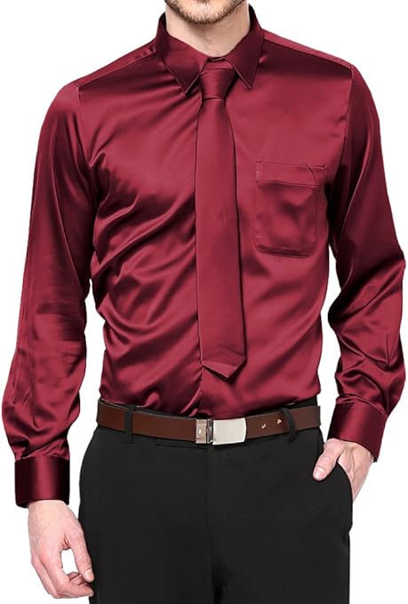 mens maroon dress shirt