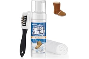 GLOWPOINT Suede Cleaner, 6.76 Oz Nubuck & Suede Shoe Cleaning Kit with Brush & Towel, Removes Stain for Suede, Leather, Boots & More