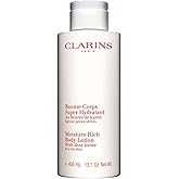 Clarins Moisture-Rich Body Lotion | Intensely Hydrates | Nourishes, Softens and Smoothes | Non-Greasy and Fast Absorbing | 88% Natural Ingredients | Body Cream With Shea Butter | For Dry Skin Types