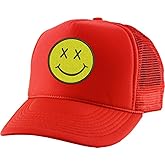 ALLNTRENDS Adult Trucker Hat Smile Face Embroidered Baseball Cap Adjustable Snapback