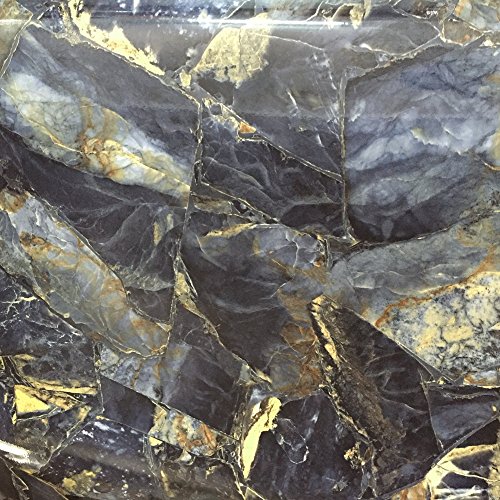 image for Moyishi Blue Stone Look Marble Gloss Film Vinyl Self Adhesive Counter 