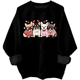 garbings French Bulldog Valentines Sweatshirt & Hoodie Cute Dog Lover Valentine Gift Dog Mom Long Sleeve Shirts
