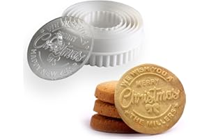 2025 Personalized Christmas Cookie Stamps Custom Christmas Cookie Stamps with Family Last Name Happy Christmas Cookie Stamps 