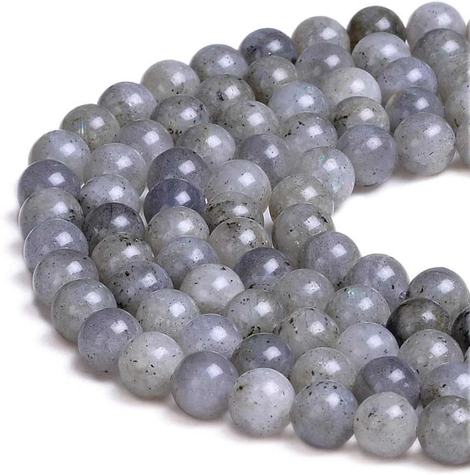 PLTbeads Gorgeous Labradorite Natural Gemstone Loose Beads 6mm Smooth Round Approxi 15 inch DIY Bracelet Necklace for Jewelry Making
