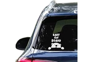Baby On Board | Bébé à Bord Die Cut Water Proof Vinyl Decal Stickers for Cars SUV Trucks (English, White)