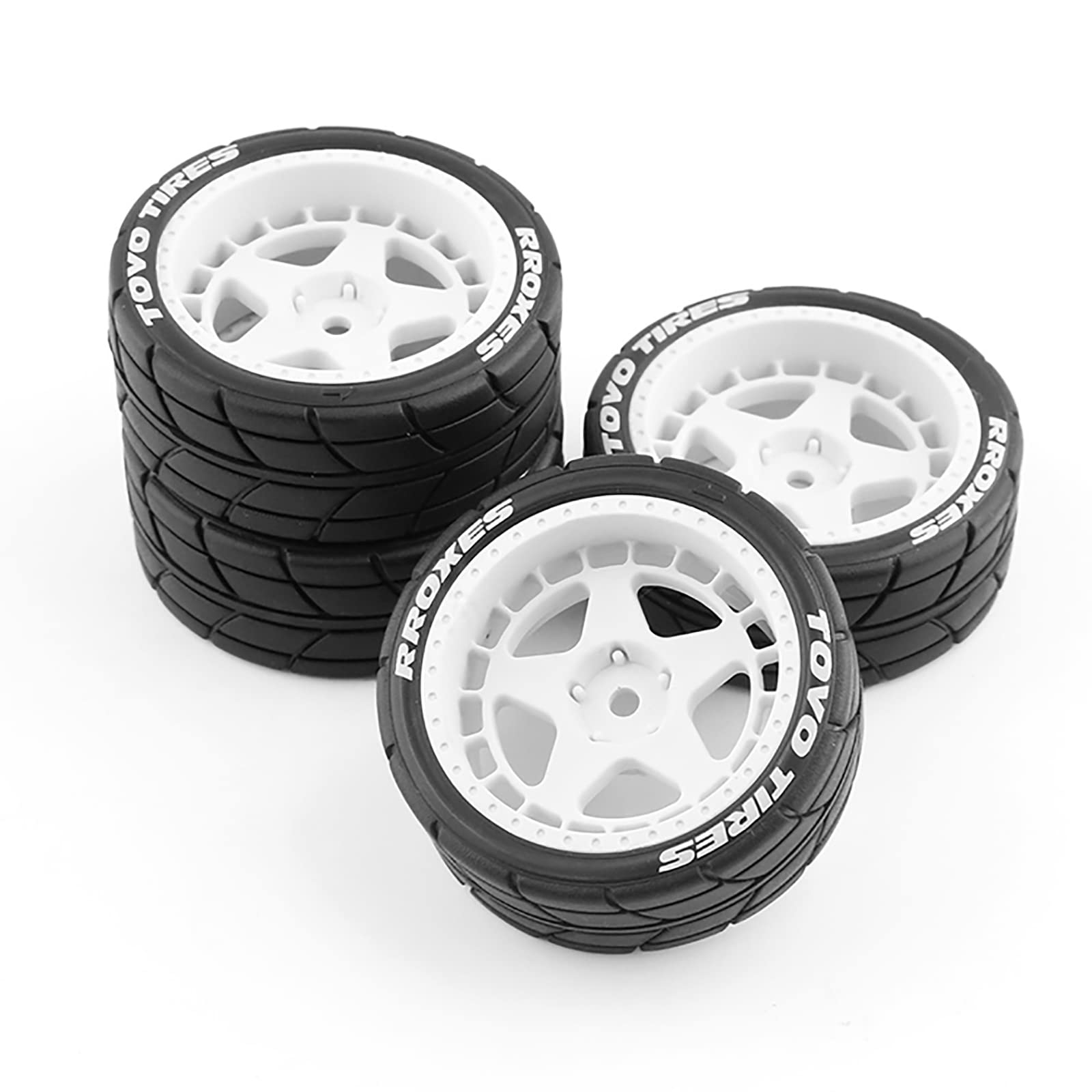 LICHIFIT 4pcs/1set Drift Wheel Hub Tire RC Tyres for HPI for KYOSHO for Tamiya 1:10WRC TT02 XV01 RC Car Modification Upgrade Parts
