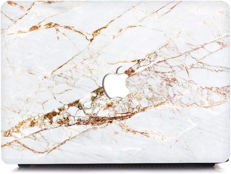 Slick Case MacBook New Air 13 Case 2018 Release A1932, Hard Case Shell Cover for Apple MacBook New Air 2018 13 Inch – Gold Slash Marble