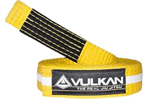 Vulkan BJJ Kids Belt – Preshurunk Martial Arts Youth BJJ Belts for Girls & Boys with BJJ Ranking Stripes