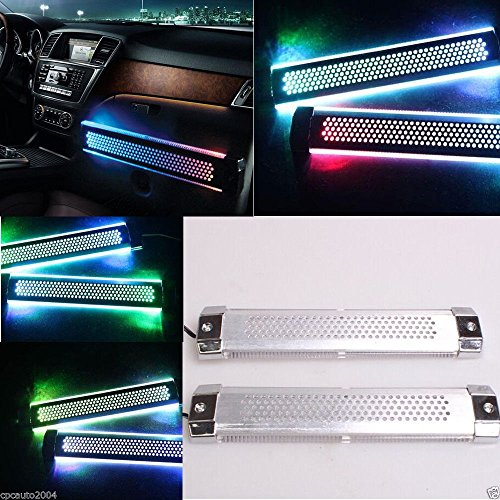 Cdycam 2in 1 Multicolor Changing Auto Car Interior Decorative LED Light Lamp Foot Well Atmosphere Lamp for DC12V