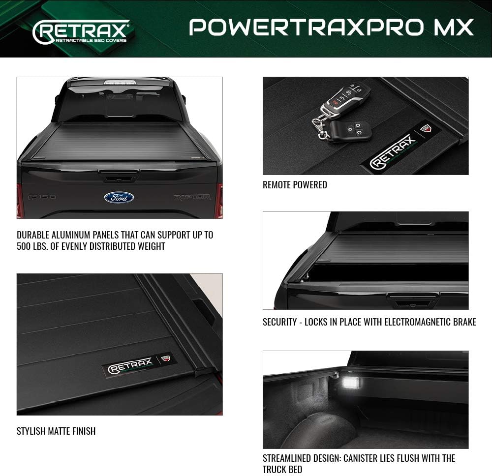Amazon Com Powertraxpro Mx Retractable Truck Bed Tonneau Cover 90371 Fits 2009 2014 Ford F 150 Super Crew Super Cab 5 7 Bed 67 Automotive