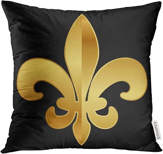 Amazon Com Golee Throw Pillow Cover White Flower Gold Fleur De