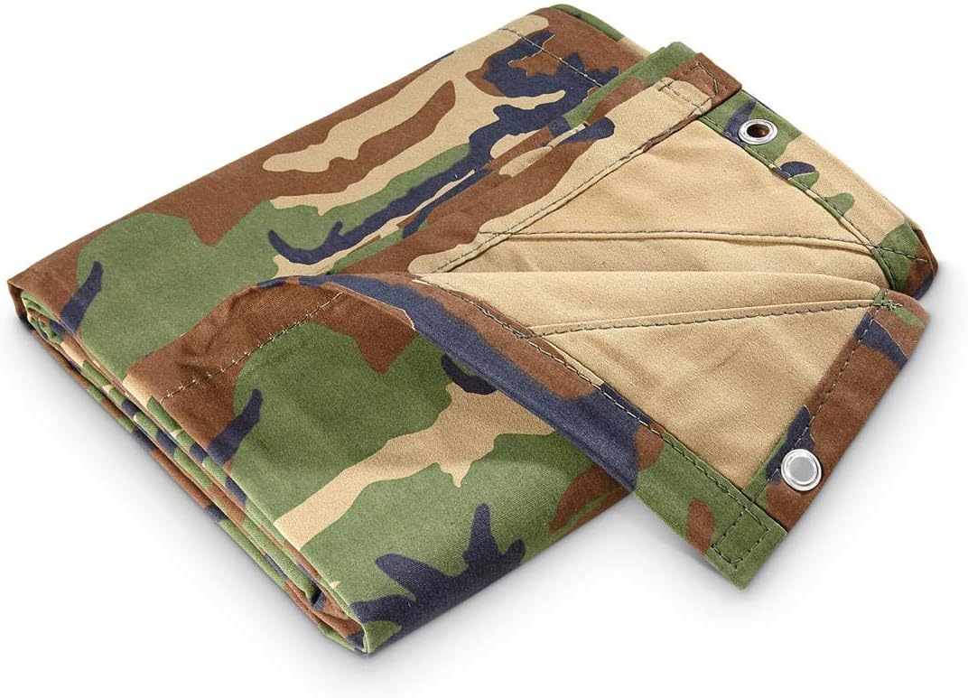 HQ ISSUE Camo Canvas Tarp, 6' x 8'