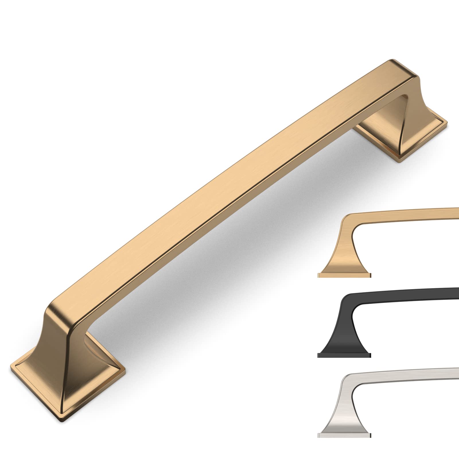 9BUILD Pack of 10 128 mm Gold Cabinet Handles, Furniture Handles, Zinc Alloy Kitchen Handles, Handles for Cabinets, Cabinet Door Handles, Handles for Kitchen Cupboards, Handles Furniture