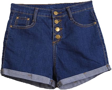 black blue jean shorts
