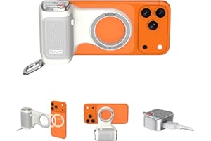 COMITOK MOCA iPhone 17 Pro Camera Grip No Need App for iOS26, Compatible iOS17 and iOS18, Fun Shot Magnetic Grip for Phone Native Camera with Anti-Drop Detachable Remote and Convenient Keychain Hook