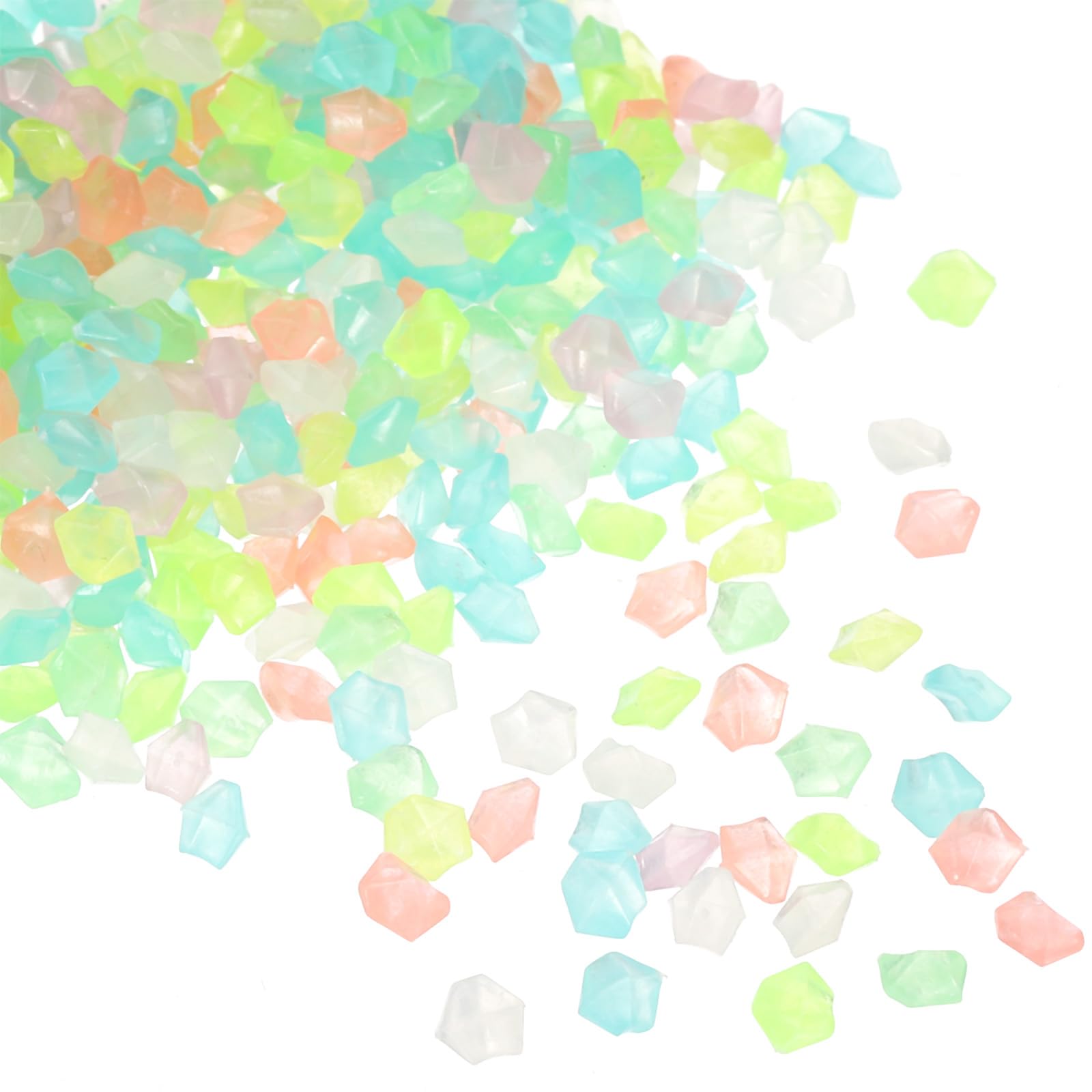 YOKIVE 3000 Pcs Glow in the Dark Rocks, Glowing Stones Luminous Decorative Pebbles, Great for Garden, Yard, Pool, Fish Tank, Walkways (Multicolored, 3-5-mm)