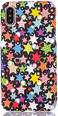 iPhone X Case, Xaviness Love Star Pattern Case [High Impact][noctilucent] Soft TPU Bumper Cushion for iPhone X (Style 02)