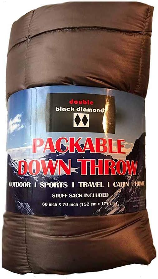 Black Diamond Double Packable Down Throw with Stuff Sack, 60" x 70"