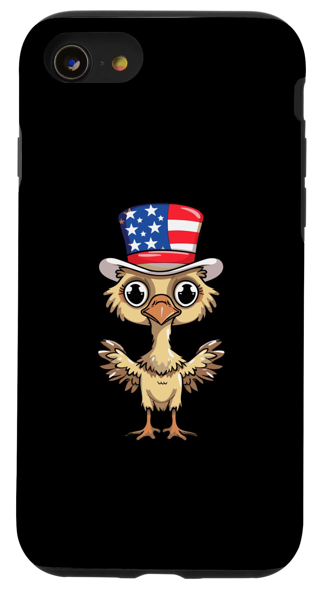 iPhone SE (2020) / 7 / 8 Cute Ostrich USA Flag | 4th Of July Case
