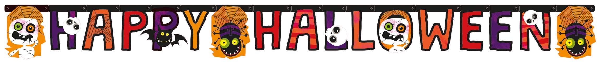 Amscan International 999245 Friendly Mummy Halloween Letter Banner, 1.8 x 1.1 m