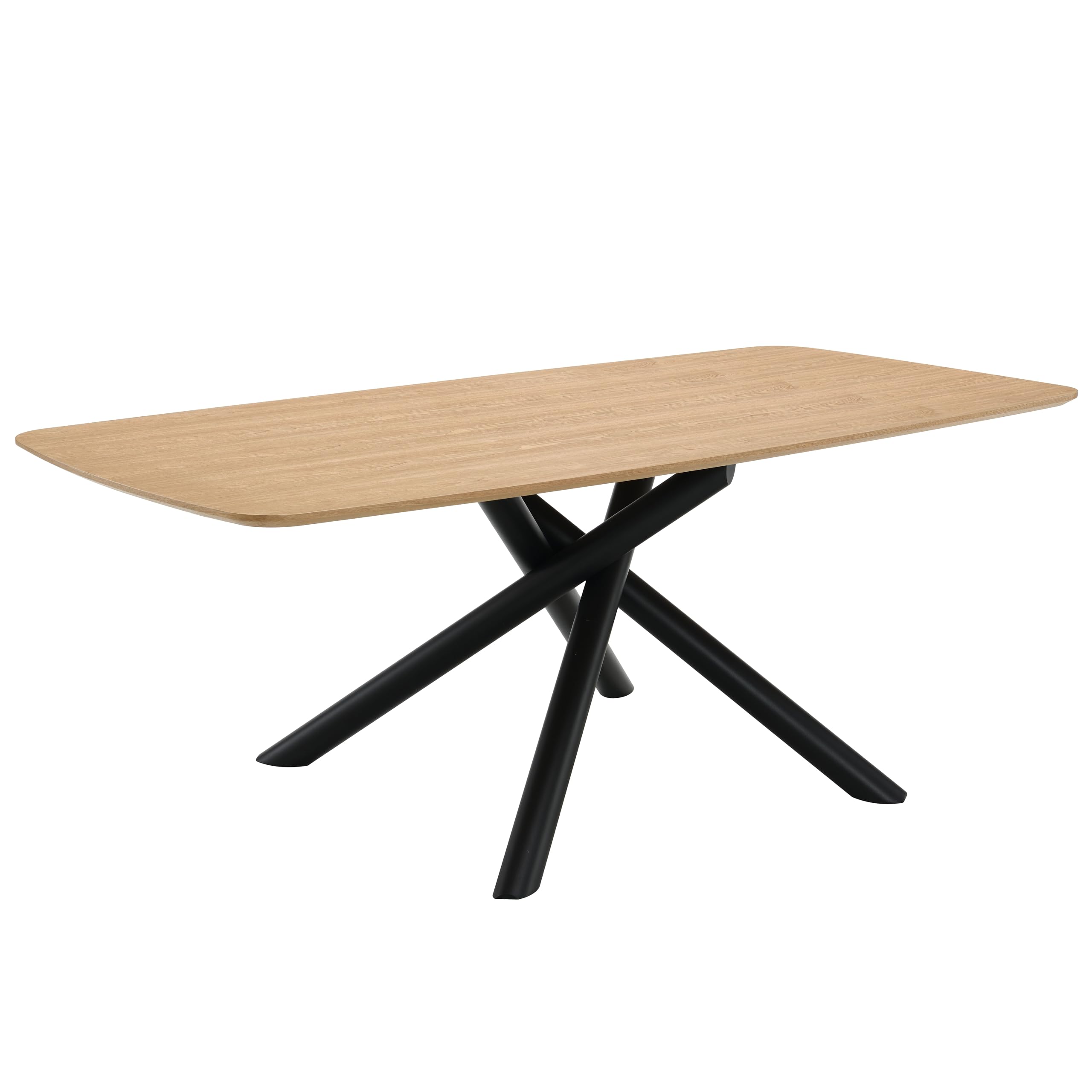 Photo 1 of ***Top Only, No Legs*** Acme Lawton Contemporary Wood & Metal Rectangular Dining Table in Natural/Black
