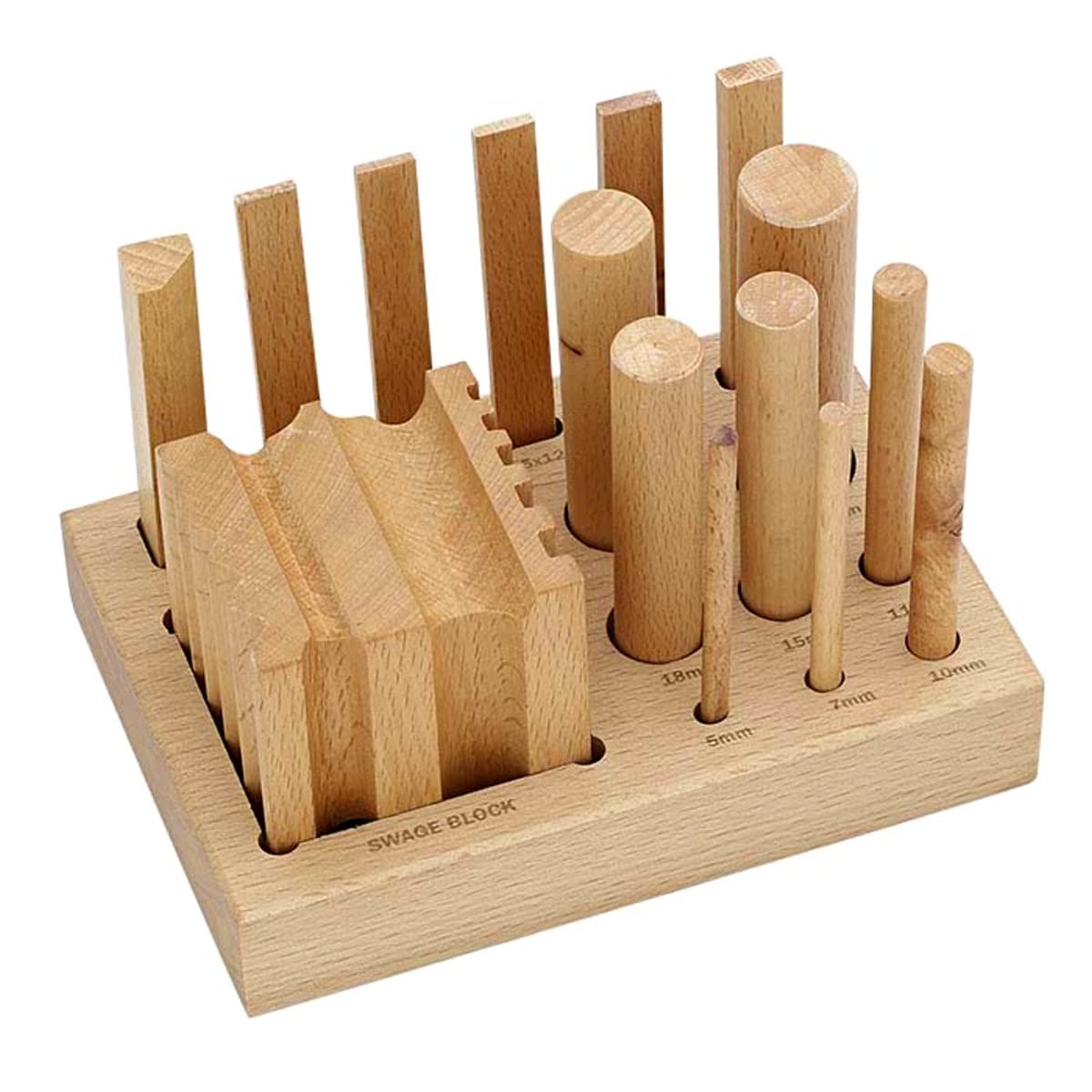Proops Wooden Doming Dapping Swage Block Set, Shaping Punches 6-25mm (J2010). Free UK Postage