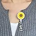 Ascrafter PVC Sunflower Retractable Badge Holders, ID Badge Reel with 360 Degree Clip,2 Pack