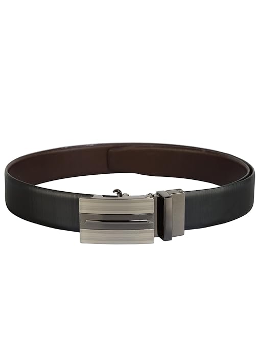 Buy Teakwood Men Real Genuine Leather Black And Brown Reversible Formal