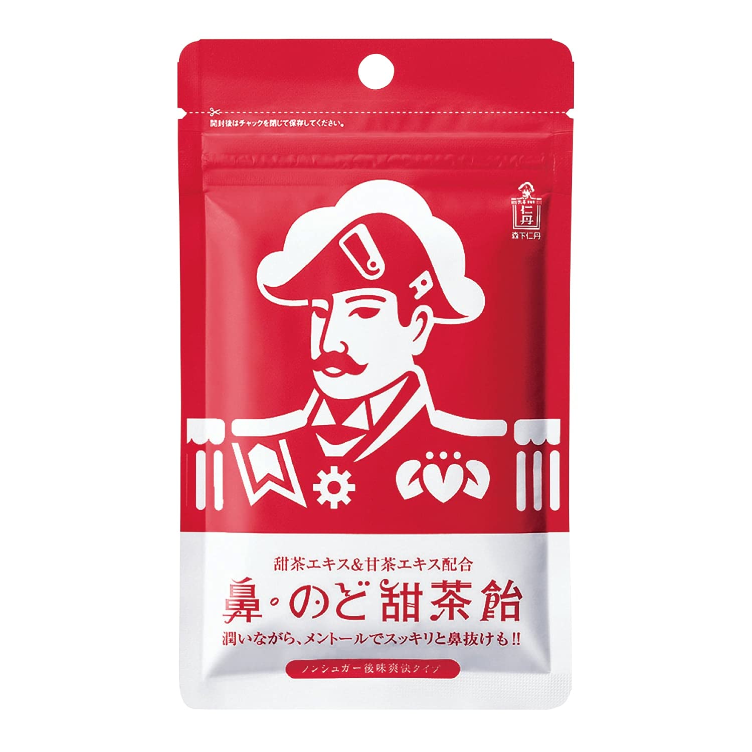 森下仁丹 鼻・のど甜茶飴 (38g×１袋) [ のど飴 甜茶飴 鼻 のど ノンシュガー メントール 爽快感 和漢エキス 甜茶エキス 甘茶エキス ]商品画像